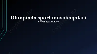 olimpiada sport musobaqalari — PPTX