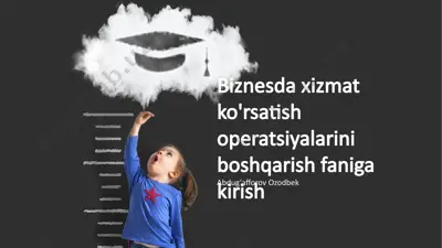 biznesda xizmat ko'rsatish operatsiyalarini boshqarish faniga kirish — PPTX