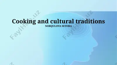 cooking and cultural traditions — PPTX