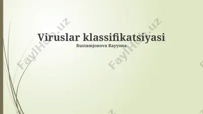 viruslar klassifikatsiyasi — PPTX