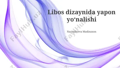 yapon uslubidagi libos dizaynida yapon yo‘nalishi — PPTX