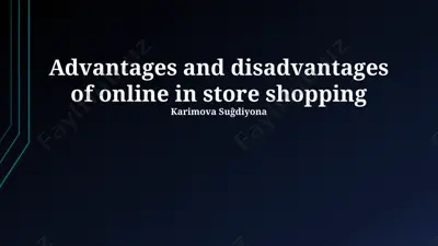 advantages and disadvantages of online shopping — PPTX