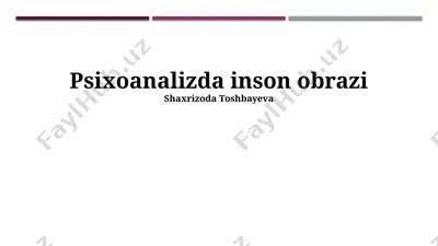 psixoanalizda inson obrazi — PPTX