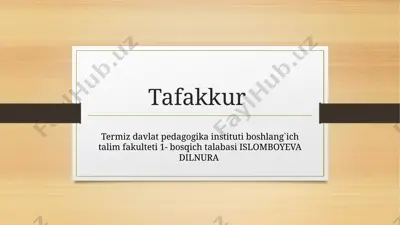 tafakkur — PPTX