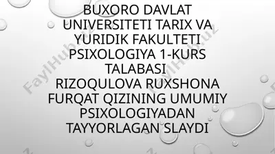 psixologiya slaydi — PPTX