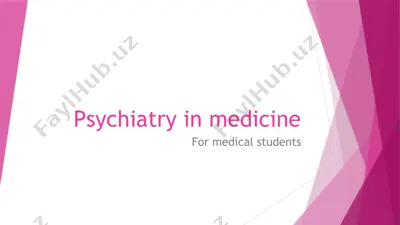psychiatry in medicine — PPTX