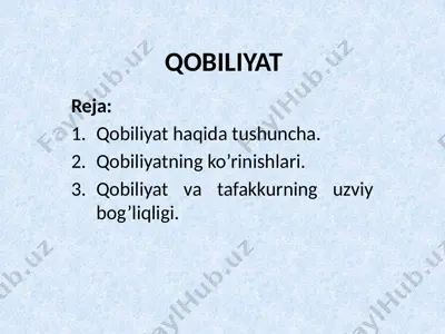 qobiliyat — PPTX