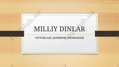 milliy dinlar — PPTX