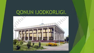 qonun ijodkorligi — PPTX
