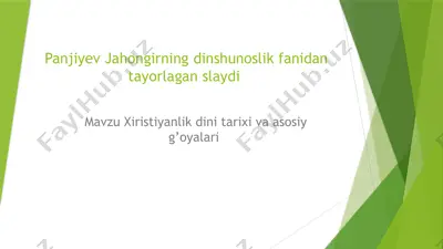 xristianlik tarixi — PPTX