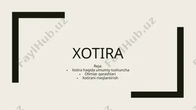 xotira — PPTX
