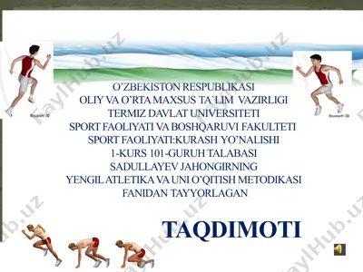 yengil atletika va uni o'qitish metodikasi — PPTX