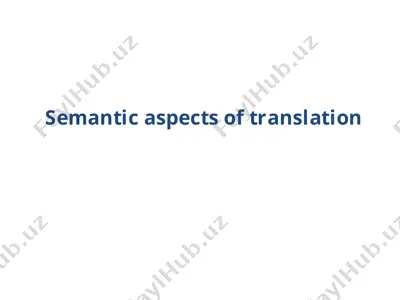 semantic translation — PPTX
