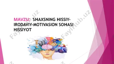 hissiyotning asosiy konseptlari — PPTX