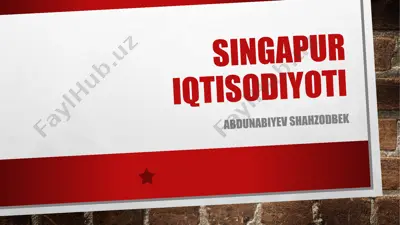 singapur iqtisodiyoti — PPTX