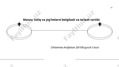 soliq va yigʻimlarni belgilash va toʻlash tartibi — PPTX