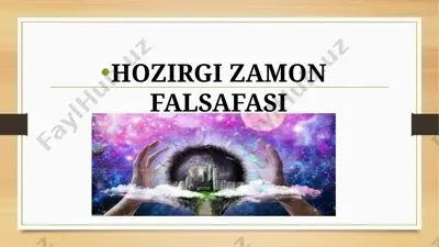 hozirgi zamon falsafasi — PPTX
