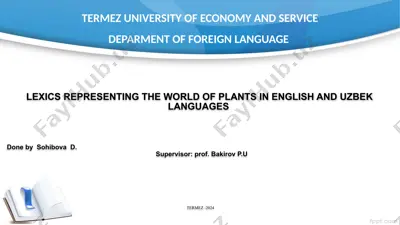 lexics representing the world of plants in english and uzbek languages — PPTX