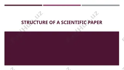 structure of a scientific paper — PPTX