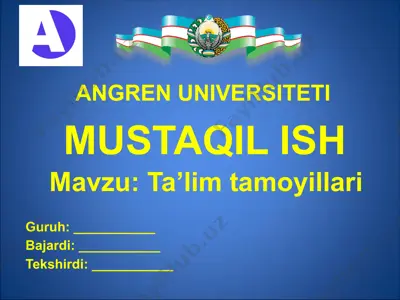 ta’lim tamoyillari — PPTX