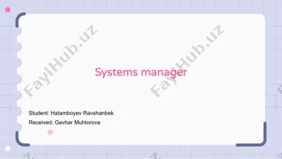 systems manager — PPTX