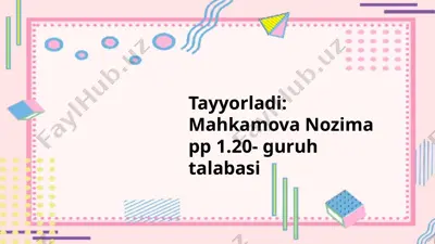 tajovuzkor xulq -atvor — PPTX