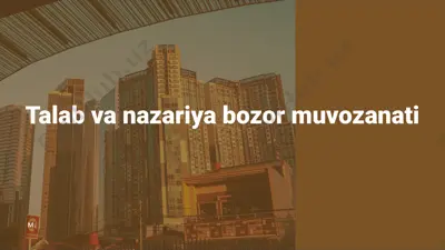 talab va nazariya bozor muvozanati — PPTX