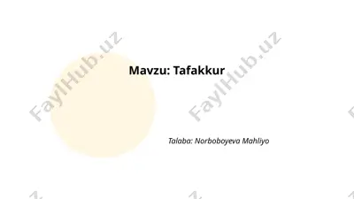tafakkur — PPTX