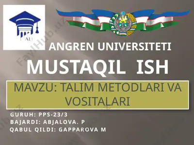 talim metodlari va vositalari — PPTX