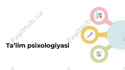 ta'lim psixologiyasi — PPTX