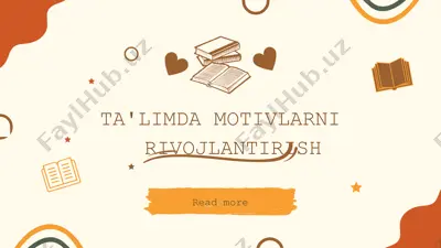 motivlarni rivojlantirish — PPTX