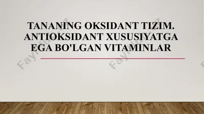 oksidant tizim. — PPTX