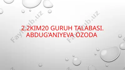 metallarning umumiy xossalari — PPTX
