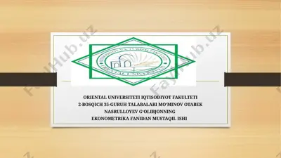 investitsiyalarni jalb etishning asosiy determinantlari — PPTX
