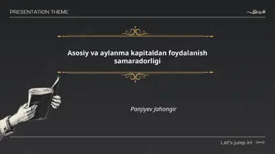 asosiy va aylanma kapitaldan foydalanish samaradorligi — PPTX