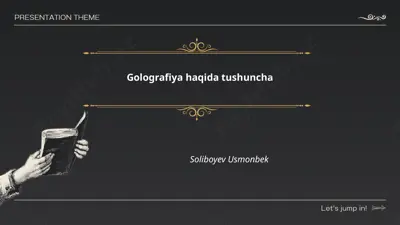 golografiya haqida tushuncha — PPTX