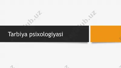 tarbiya psixologiyasi — PPTX
