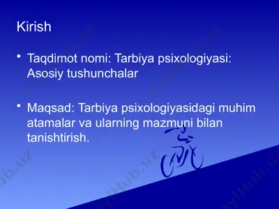 tarbiya psixologiyasi: asosiy tushunchalar — PPTX