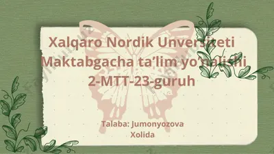 noan’anaviy tabiiy ashyolar yordamida applikatsiyada ishlash — PPTX