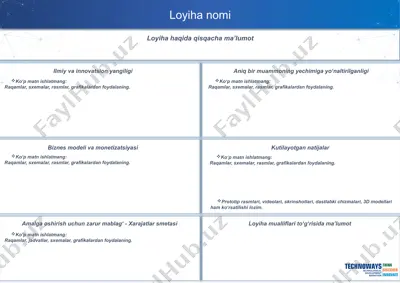loyiha haqida qisqacha ma’lumot — PPTX