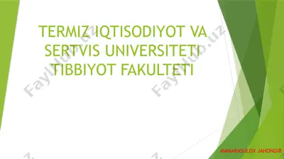 umumiy anestetiklar — PPTX