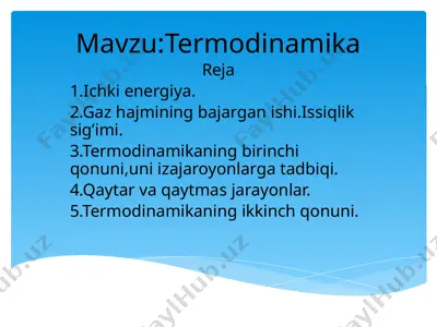 termodinamika — PPTX