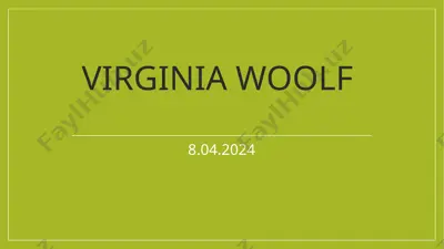 virginia woolf — PPTX