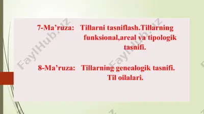 tillarni tasniflash — PPTX