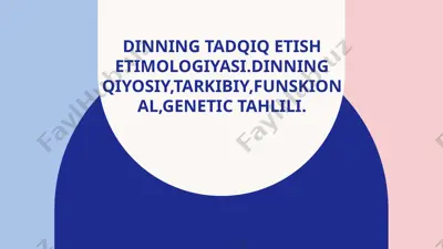 dinning tadqiq etish etimologiyasi — PPTX