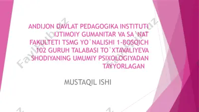 gerontopsixologiya — PPTX