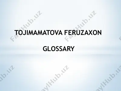 ta'lim-o'qituvchi va o'quvchining birgalikdagi o'quv faoliyatidan ibora glossary — PPTX