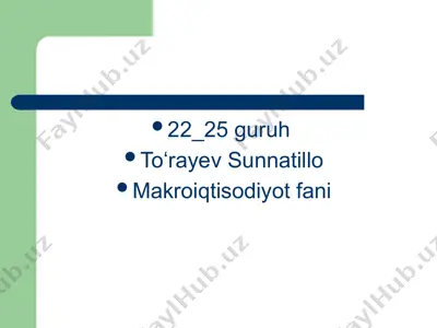 tashqi savdo tarkibini takomillashtirish va diversifikatsiyalash — PPTX