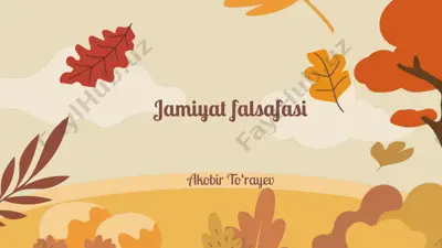 jamiyat falsafasi — PPTX