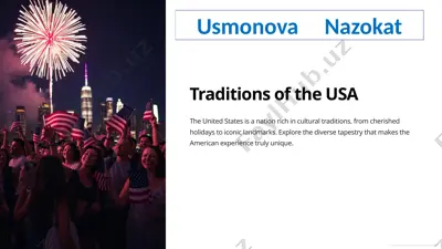 traditions of the usa — PPTX